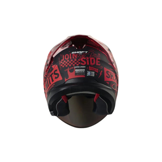 Casco SHAFT PRO SHPRO-240DV Retrum - Negro - Rojo