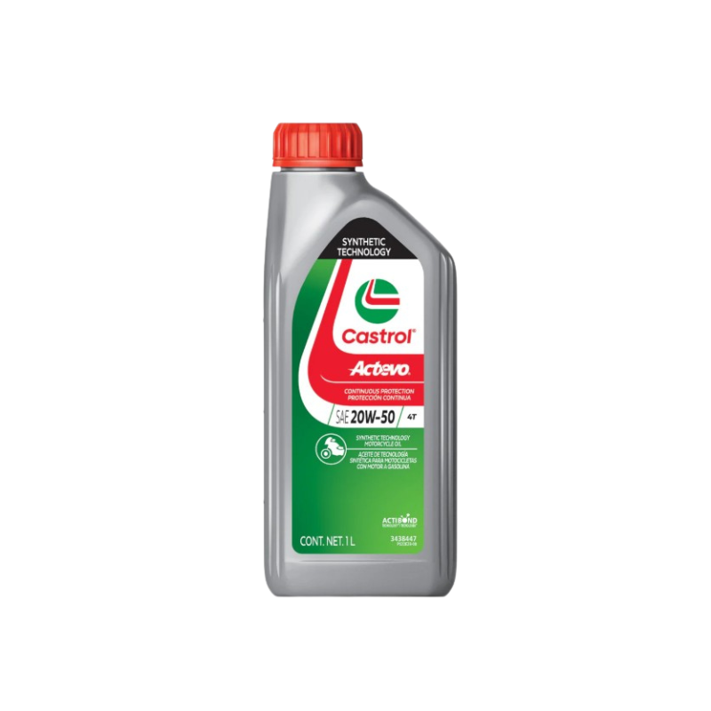 Aceite de Motor Castrol 20W50 Semisintetico Actevo Plata 4 Tiempos