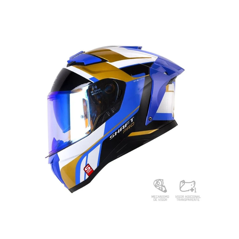 Casco SHAFT PRO SHPRO-606SP Clowky Gris Claro - Azul