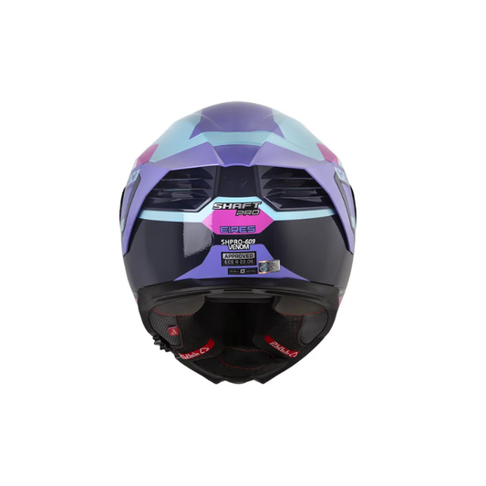Casco SHAFT PRO SHPRO-609 VENOM Eires Azul Claro - Morado Claro