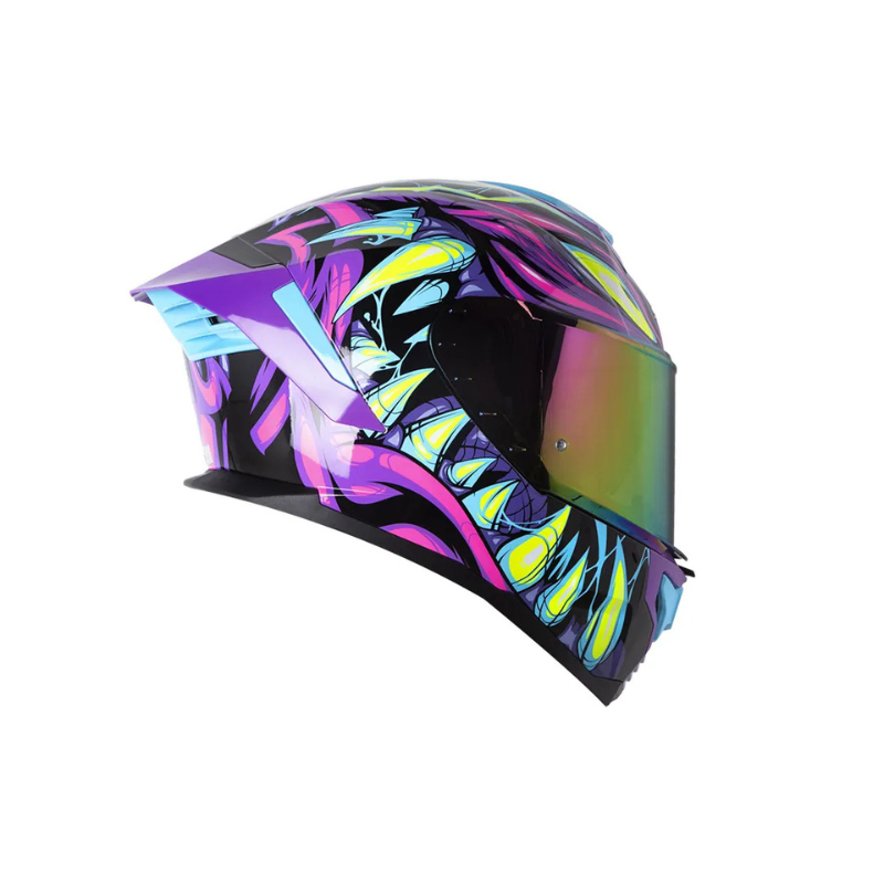Casco SHAFT PRO SHPRO-609 VENOM Horror Negro - Fucsia