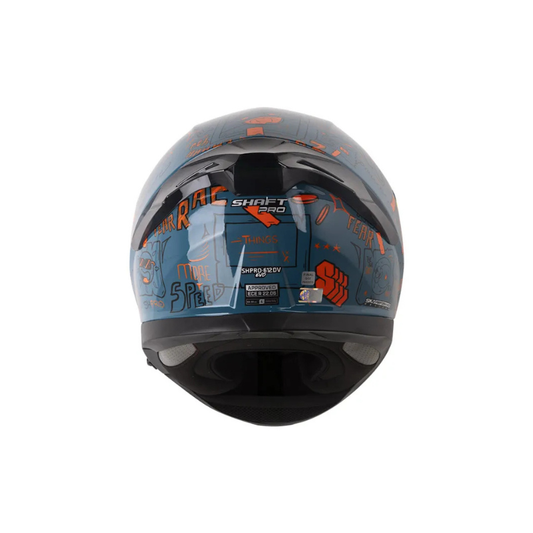 Casco SHAFT PRO SHPRO-612 DV EVO Things Azul Oscuro - Naranja