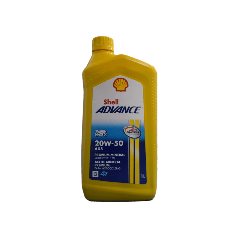 Aceite de Motor Shell Advance 20W50 Mineral AX5 4 Tiempos