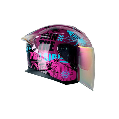 Casco SHAFT PRO SHPRO-240DV Franz - Morado Oscuro - Azul