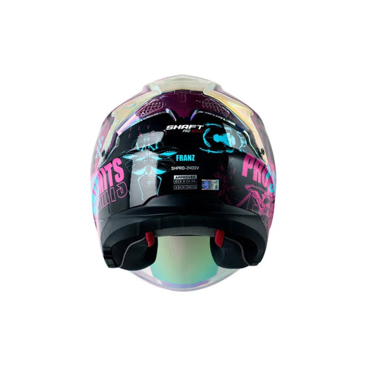 Casco SHAFT PRO SHPRO-240DV Franz - Morado Oscuro - Azul