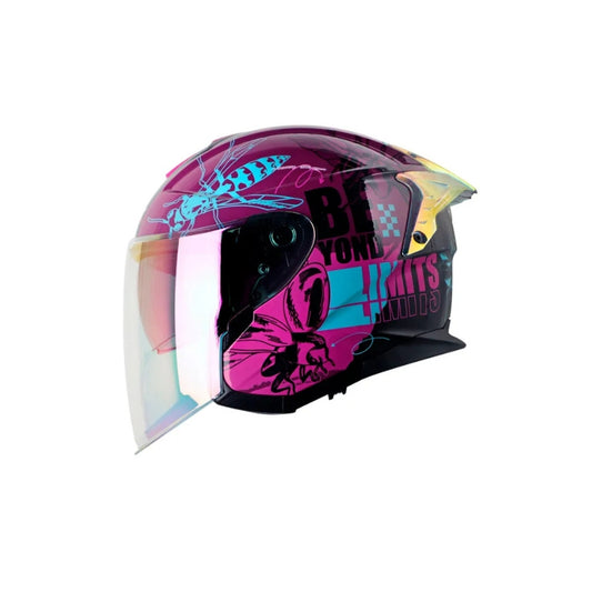 Casco SHAFT PRO SHPRO-240DV Franz - Morado Oscuro - Azul