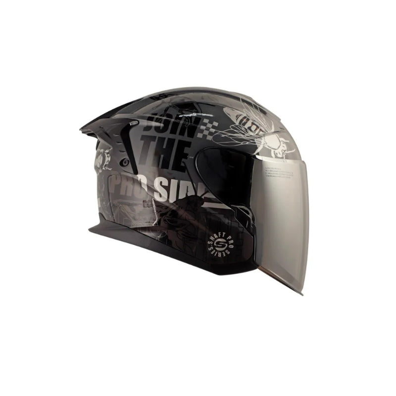 Casco SHAFT PRO SHPRO-240DV Franz - Gris Oscuro - Plateado