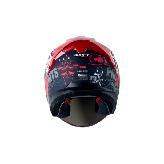 Casco SHAFT PRO SHPRO-240DV Franz - Gris Claro - Rojo