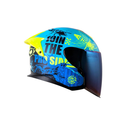 Casco SHAFT PRO SHPRO-240DV Franz - Turquesa - Amarillo Neón
