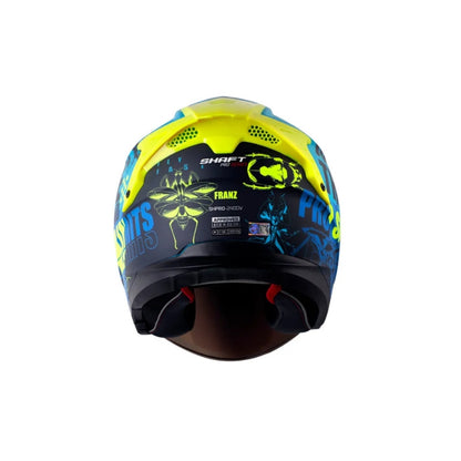 Casco SHAFT PRO SHPRO-240DV Franz - Turquesa - Amarillo Neón