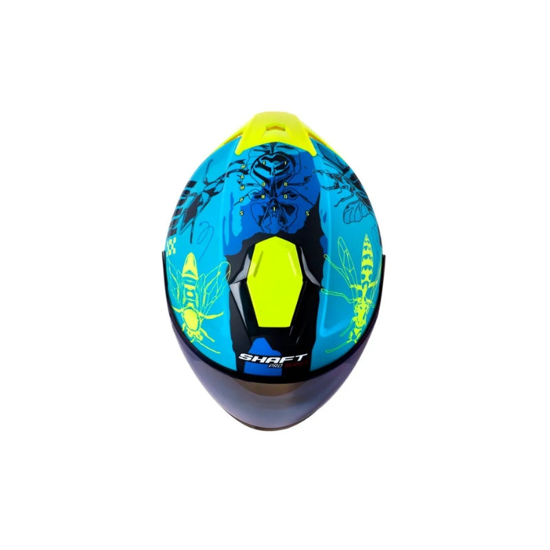 Casco SHAFT PRO SHPRO-240DV Franz - Turquesa - Amarillo Neón