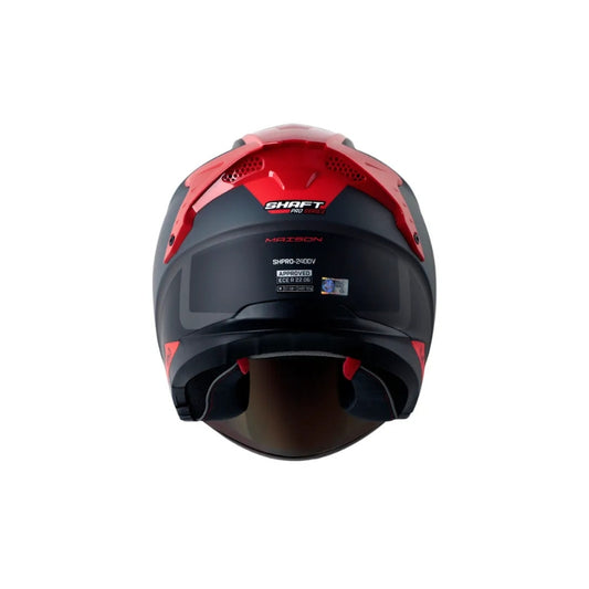 Casco SHAFT PRO SHPRO-240DV Maison - Gris Oscuro - Rojo