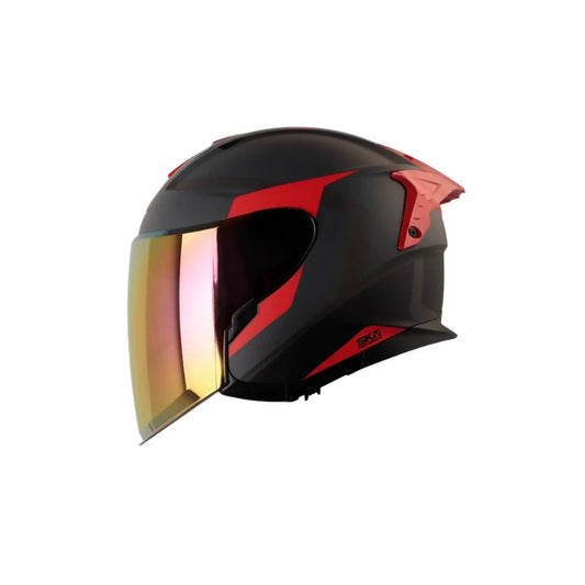 Casco SHAFT PRO SHPRO-240DV Maison - Gris Oscuro - Rojo