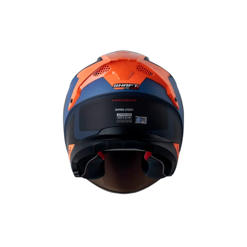 Casco SHAFT PRO SHPRO-240DV Maison - Azul Oscuro - Naranja Neón