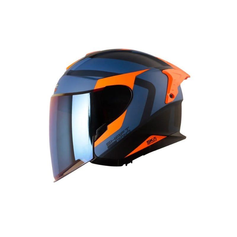 Casco SHAFT PRO SHPRO-240DV Maison - Azul Oscuro - Naranja Neón