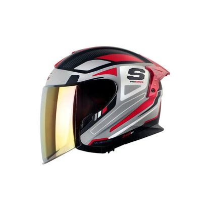 Casco SHAFT PRO SHPRO-240DV Transverse - Gris - Rojo