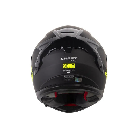 Casco SHAFT PRO SHPRO 610 DV EVO Solid - Negro Amarillo Neón