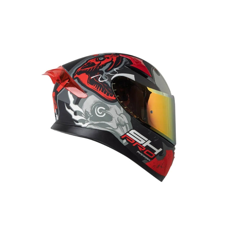 Casco SHAFT PRO SHPRO-612 DV EVO X-ray Gris Oscuro - Rojo