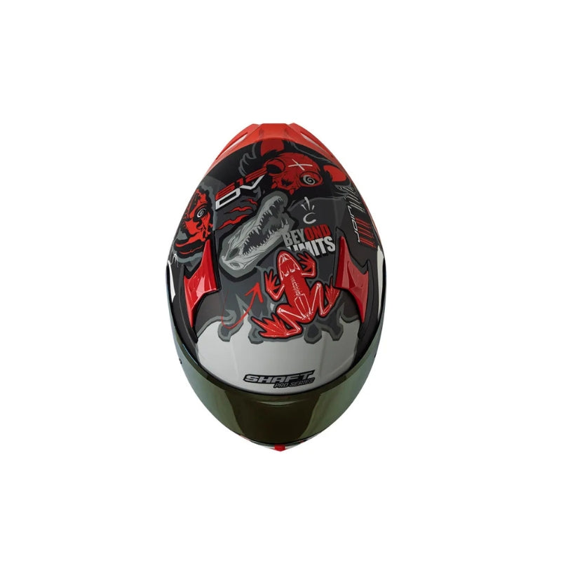 Casco SHAFT PRO SHPRO-612 DV EVO X-ray Gris Oscuro - Rojo