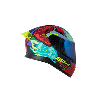 Casco SHAFT PRO SHPRO-612 DV EVO X-ray Azul Oscuro - Rojo