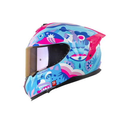 Casco SHAFT PRO SHPRO 610 DV EVO Magic World - Azul - Morado
