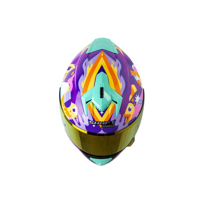 Casco SHAFT PRO SHPRO 610 DV EVO Magic World - Morado - Naranja