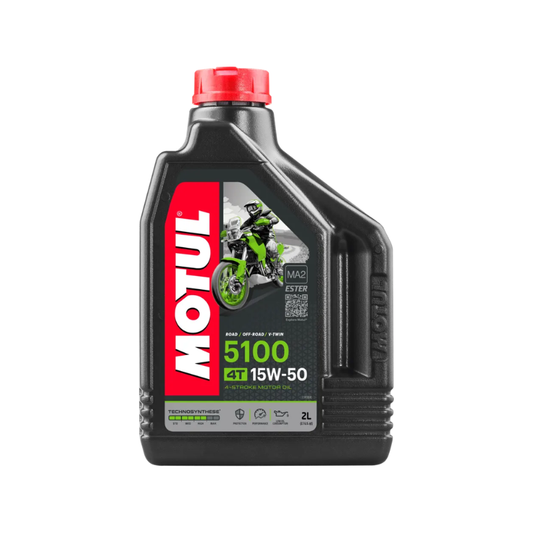 Aceite de Motor Motul 15W50 Semisintético 5100 4 Tiempos 2 Litros