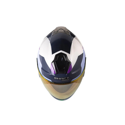 Casco SHAFT PRO SHPRO-240DV Nanix - Blanco Perlado - Morado Claro