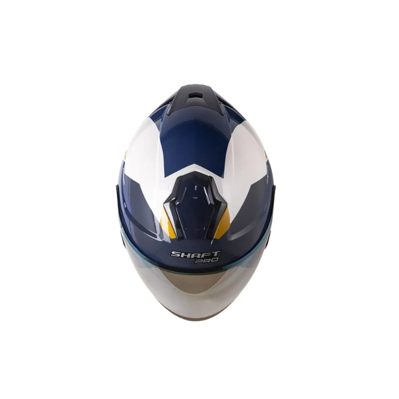 Casco SHAFT PRO SHPRO-240DV Nanix - Blanco Perlado - Azul Oscuro
