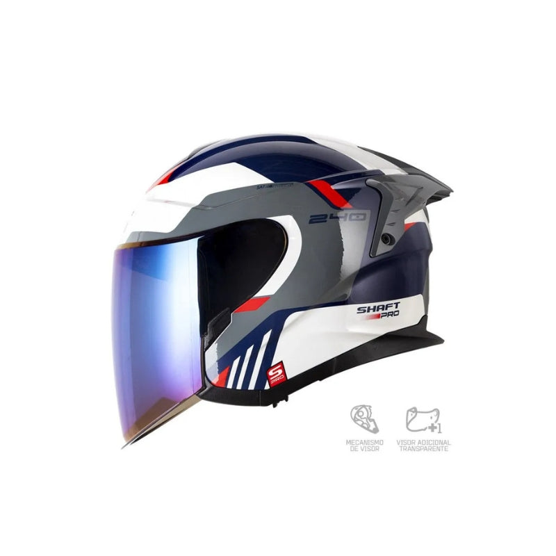 Casco SHAFT PRO SHPRO-240DV Nanix - Azul Oscuro - Gris Oscuro