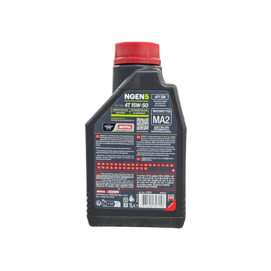 Aceite de Motor Motul 15W50 Semisintetico NGEN5 4 Tiempos