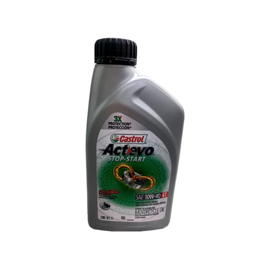 Aceite de Motor Castrol 10W40 Semisintetico Actevo Plata 4 Tiempos