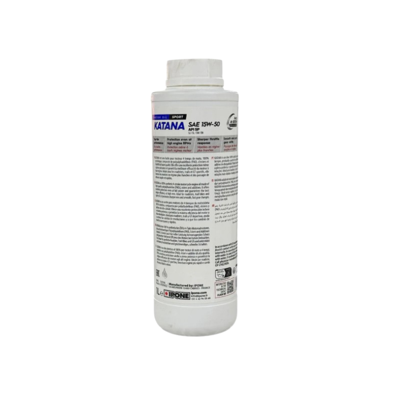 Aceite de Motor IPONE 4T KATANA 15W‑50 100% Sintético 1L