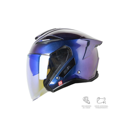 Casco SHAFT PRO SHPRO-343DV Solid Camaleon - Negro