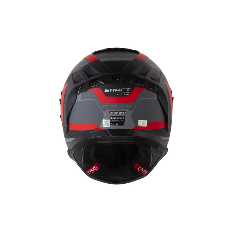 Casco SHAFT PRO SHPRO-606SP Clowky GRIS OSCURO - Rojo