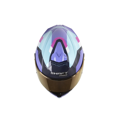 Casco SHAFT PRO SHPRO-609 VENOM Eires Azul Claro - Morado Claro
