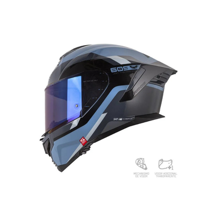 Casco SHAFT PRO SHPRO-609 VENOM Eires Azul Oscuro - Negro