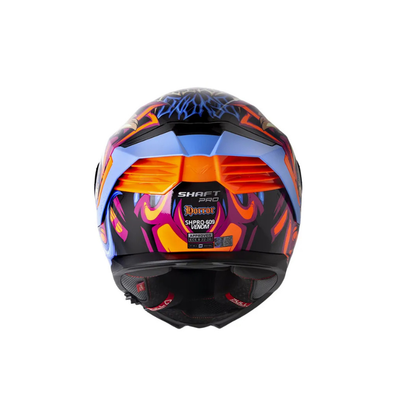 Casco SHAFT PRO SHPRO-609 VENOM Horror Negro - Azul Metalico
