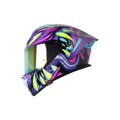 Casco SHAFT PRO SHPRO-609 VENOM Horror Negro - Fucsia