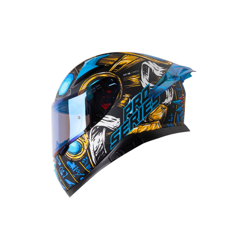 Casco SHAFT PRO SHPRO-612 DV EVO Faraon Negro - Azul Metalico