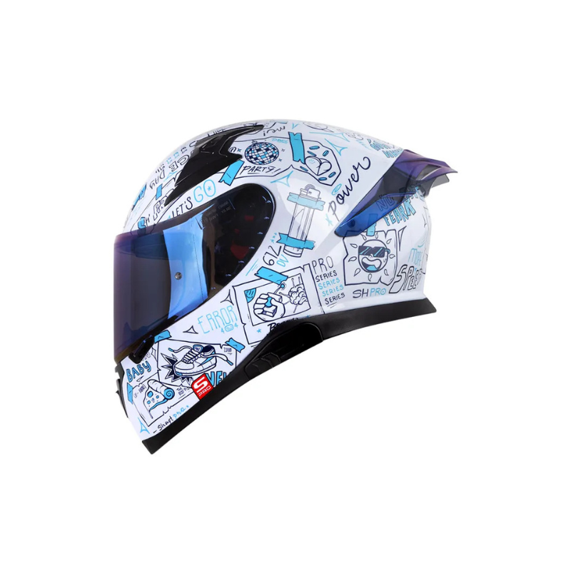 Casco SHAFT PRO SHPRO-612 DV EVO Things Azul Metalico - Turquesa
