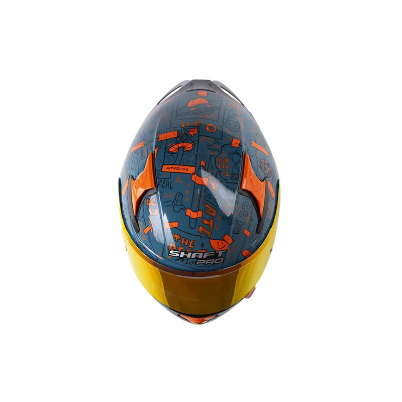 Casco SHAFT PRO SHPRO-612 DV EVO Things Azul Oscuro - Naranja