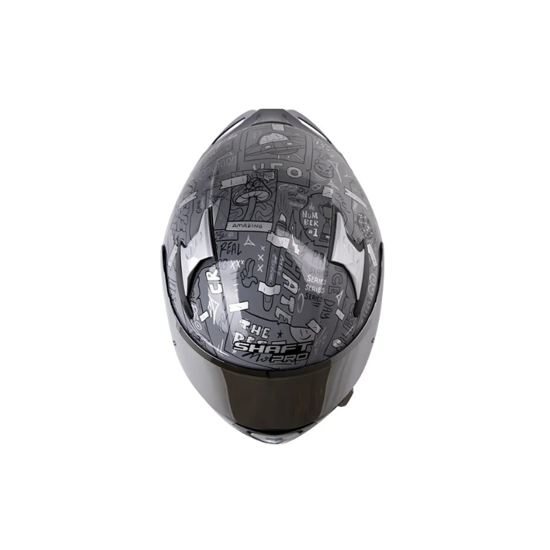 Casco SHAFT PRO SHPRO-612 DV EVO Things Gris Oscuro - Plateado