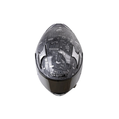 Casco SHAFT PRO SHPRO-612 DV EVO Things Gris Oscuro - Plateado